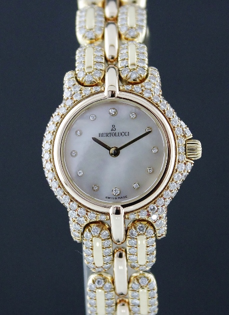 (image for) 100% ORIGINAL BERTOLUCCI VIR SERIES 18K SOLID GOLD LADY DIAMOND WATCH